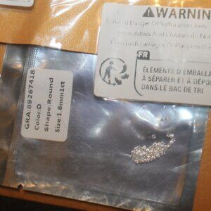 NEW  D grade 60 pieces Genuine Moissanite for projects repair